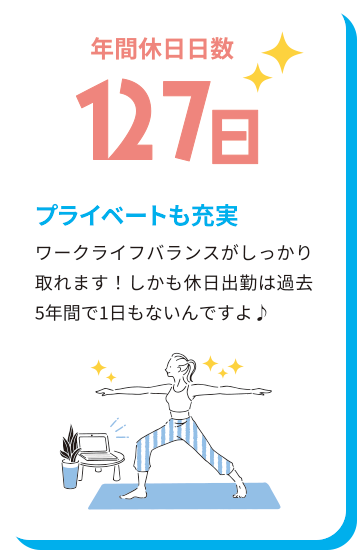 年間休日日数127日